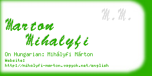 marton mihalyfi business card