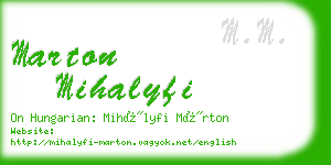 marton mihalyfi business card